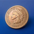 1867 Semi-Key Date Indian Head Cent Penny . Full Liberty . Beautiful Rare Coin