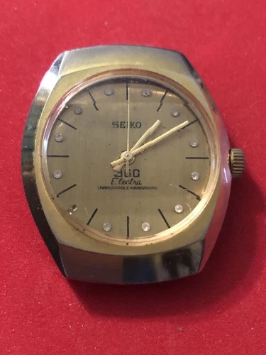 Vintage Seiko Gold Electra 360 Automatic watch For Parts Or Repair No Band