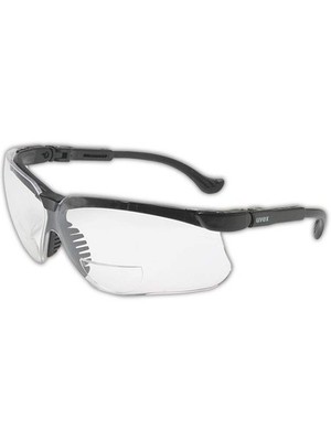Honeywell Uvex Genesis 1.5 Diopter Safety Glasses Clear Anti Scratch Black Frame