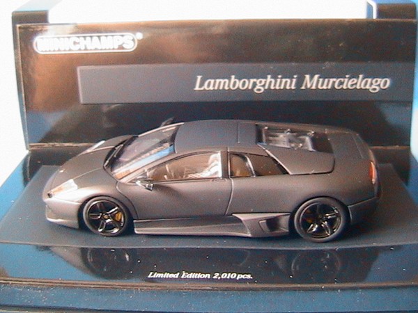 Lamborghini Murcielago LP640 2006 Matt Black Minichamps 1:43 Metall Modellauto-image
