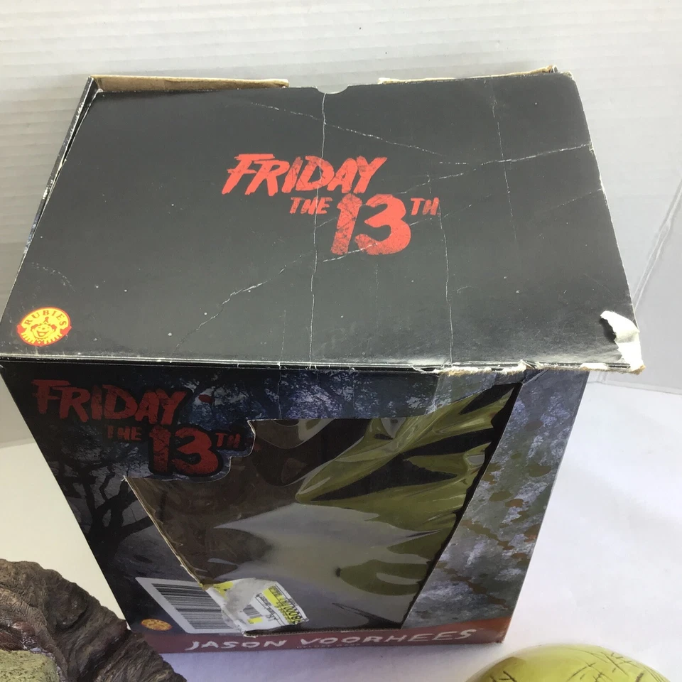 Rubies 2 Pc  Deluxe Jason Voorhees Overhead Latex Mask  Friday the 13th w/ Box - Image 3 of 4