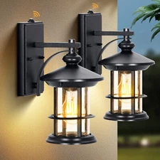 2PCS Outdoor Wall Lights Dusk to Dawn Sensor Outdoor Sconce Vintage Waterproof