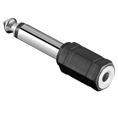 Audio Adapter Klinke 6,35 Mono Stecker auf 3,5mm mono Buchse Klinkenbuchse