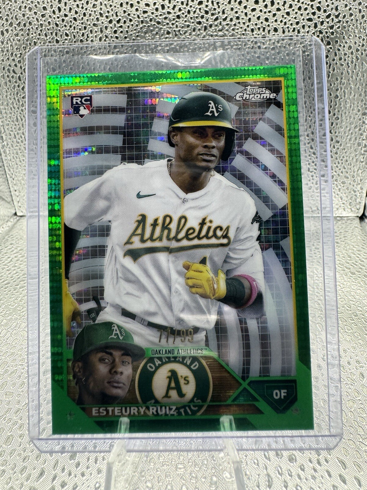 2023 Topps Chrome - Esteury Ruiz Green Sonar /99 #99 Athletics