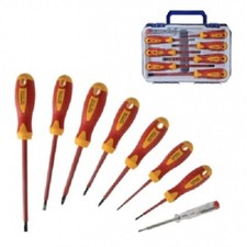 FAITHFULL 8 Piece Electricians VDE 1000v Insulated Screwdriver Set FAISDVDESET8