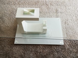 Couchtisch Weiss Glas Ebay