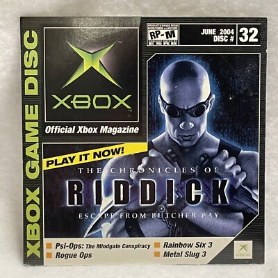 XBOX Magazine Playable Demo Disc #32 June 2004 Chronicles of Riddick Psi-Ops