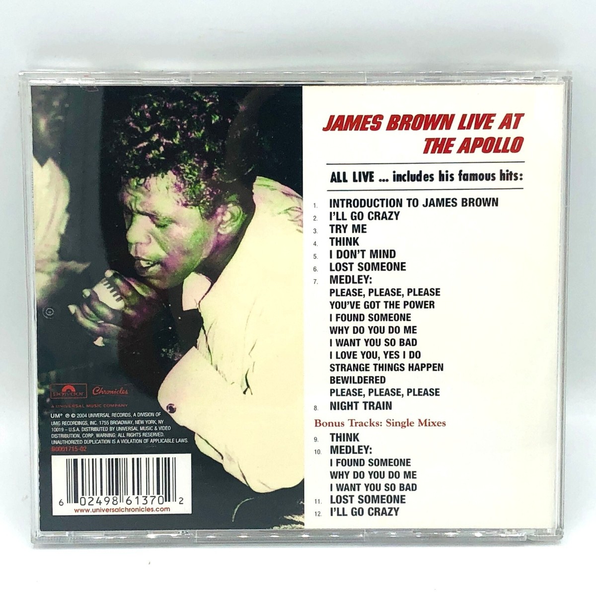 James Brown, Live At The Apollo 1962 Expanded Edition, B0001715-02