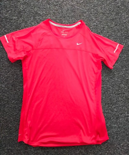 Nike Miler Short Sleeve Tee Top T Shirt Womens Ladies pink Size UK Large | eBay