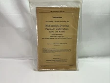McCormick-Deering Farmall Cultivators 221G & N221G Instruction manual C341