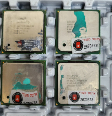 4x Intel P4 2.4GHz/512K/400/1.5V Socket478 Lot: 2x SL66T & 2x SL65R Processors