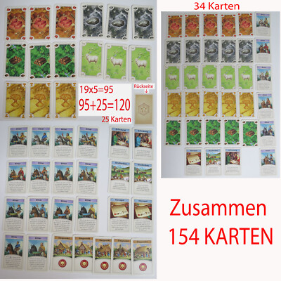 NEU Siedler von Catan 154 Karten -für das Spiel und 5/6 Spieler NEU