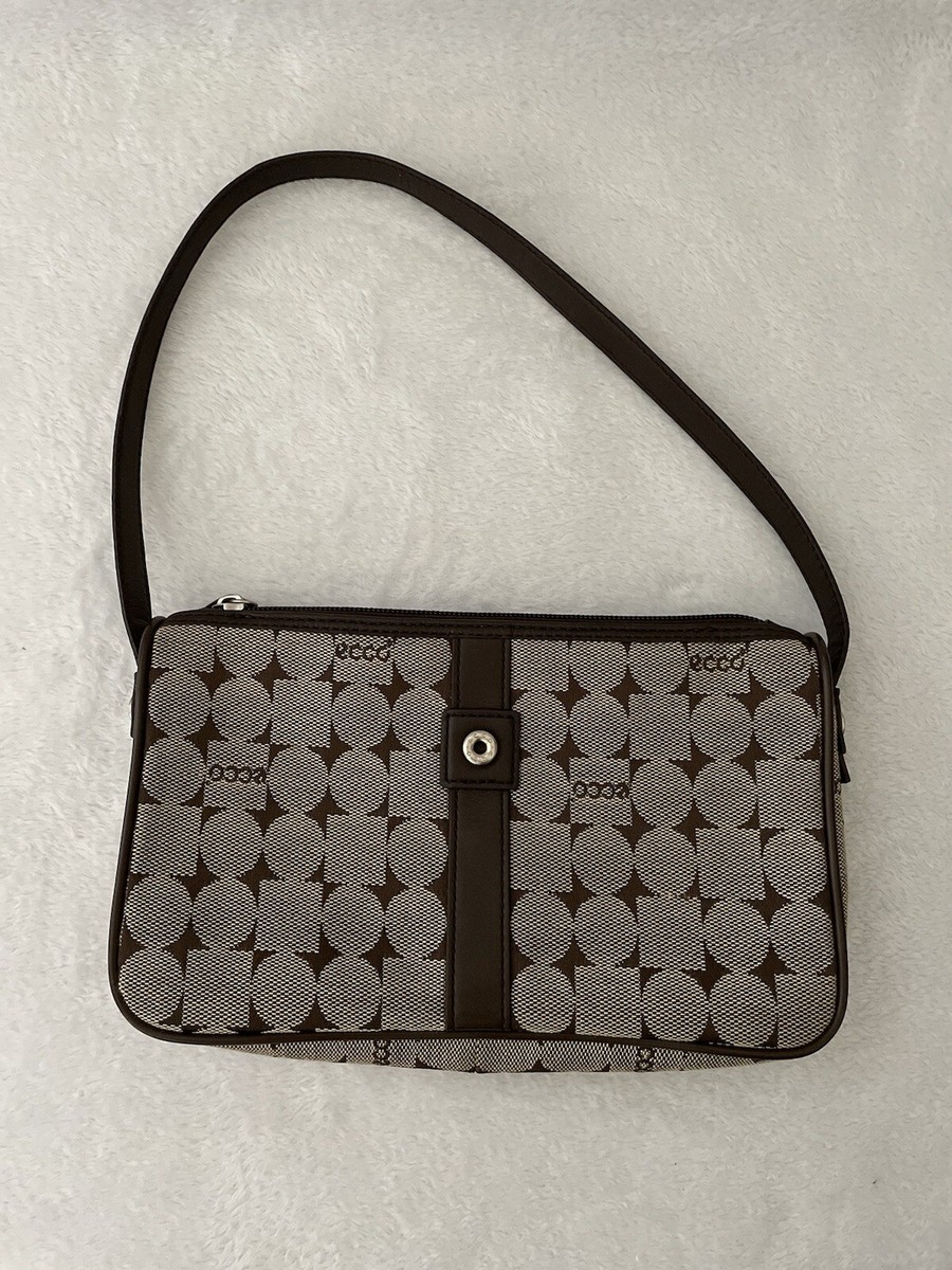 【vintage】ECO LEATHER SHOULDER BAG Eco-Leather Tote Bag Shoulder Bag With Zipper - Rusty