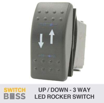 Rocker Switch UP / DOWN ARROWS Momentary - Blue - LED 4x4 Toggle 12v | eBay