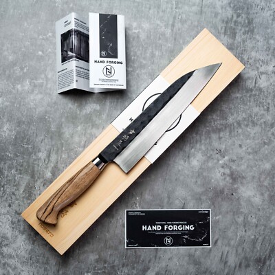 Noseto MD305 Powder Steel Gyuto Knife 210mm/ 240mm Black Forging