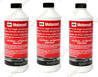 Motorcraft - High Performance DOT 4LV Brake Fluid 1Pint PM20 Pack of 3 for Ford