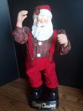 VTG Dancing Singing Animated Musical Christmas Santa Sound Activated 18 Working