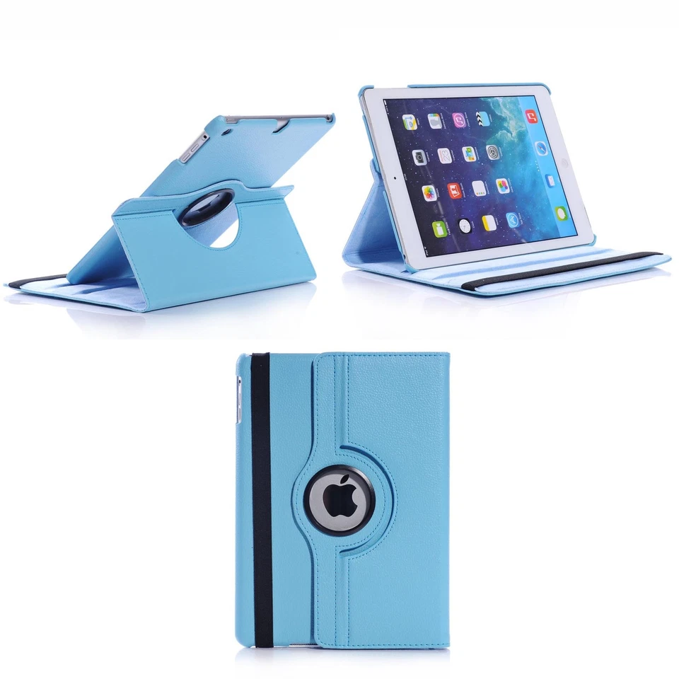 CASE FOR APPLE IPAD AIR IN VARIOUS COLOUR PU LEATHER 360 DEGREE ROTATING COVER - Image 3 of 4