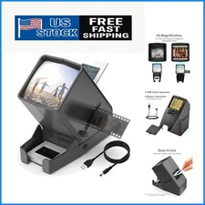 3X Magnification 35mm Slide and Film Viewer with LED Backlight – Portable & Easy