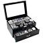 thumbnail 3  - Caddy Bay Collection Black Classic Watch Case Display Box with Clear Glass Top H