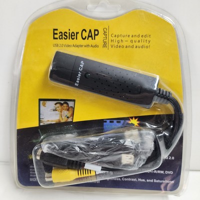 Easier CAP USB 2.0 Video Capture TV DVD VHS DVR Recorder Adapter With Audio NIP