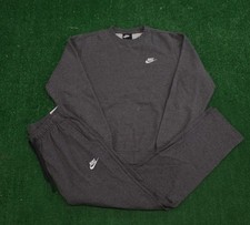 Nike Sportswear Club Fleece Gray Hoodie Pants Set Men s Small Sweatsuit