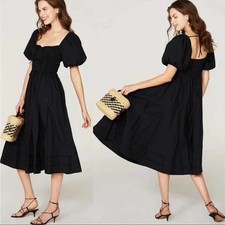 NEW, ULLA JOHNSON PALMA DRESS IN NOIR SZ 4 #MD1651