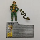 Vintage Hasbro GI Joe Cobra Serpentor w/ Snake & Filecard