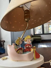 Rare Dolly Toy Co. Wynken, Blynken & Nod Children’s Lamp/Nightlight (1950s)