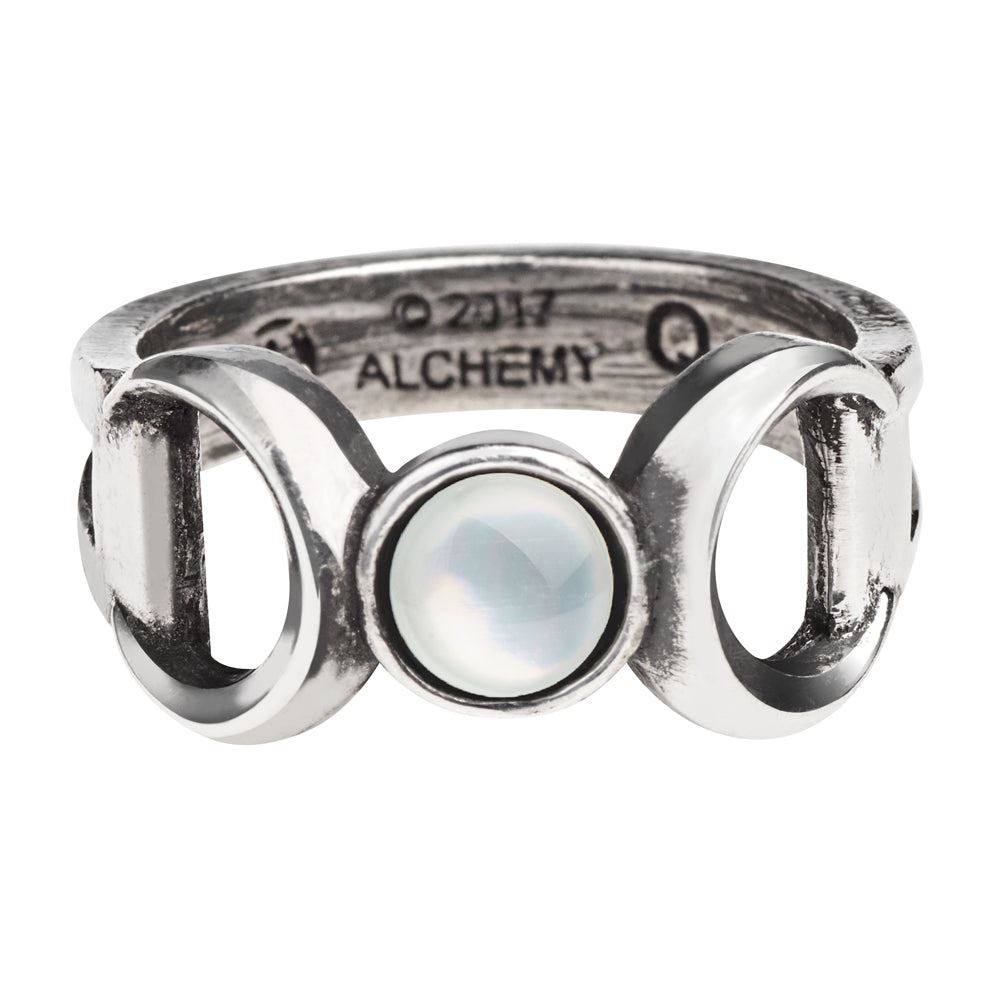 Alchemy Gothic Triple Goddess Ring -Brand New