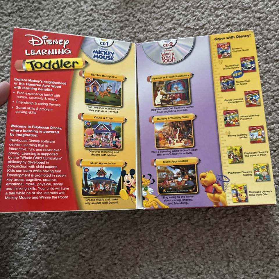 Disney Learning Toddler 2 Deluxe CD-ROM/MAC Set Ages 18 Mos.-3 Brand New Sealed - Image 4 of 4