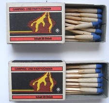 Riesaer Zündhölzer Camping - und Party Zünder  2 Schachteln