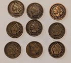 Indian Head Cent 1900-1908 lot of 9.  Lower grade AG/G Book filler US Coins