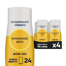 SodaStream Zero Lemonade Drink Mix, 14.9 Fl 14.8 Oz (Pack of 4) 