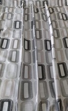 Dunelm Elements Dahl Shades of Grey Silver Eyelet Curtains 117cm x 228