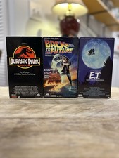 80’s VHS LOT (3) Classic Spielberg Films Jurassic Park E.T. Back To The Future