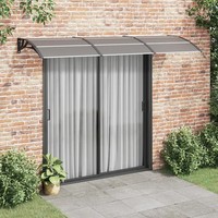 TüRvordach Polycarbonat 300X100 Cm Schwarz, ÜBerdachung FüR HaustüR