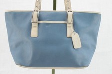 Bolso de Mano Old Coach Coach 2003 Legacy West Market 9847 De Colección Y2K Azul y Hueso