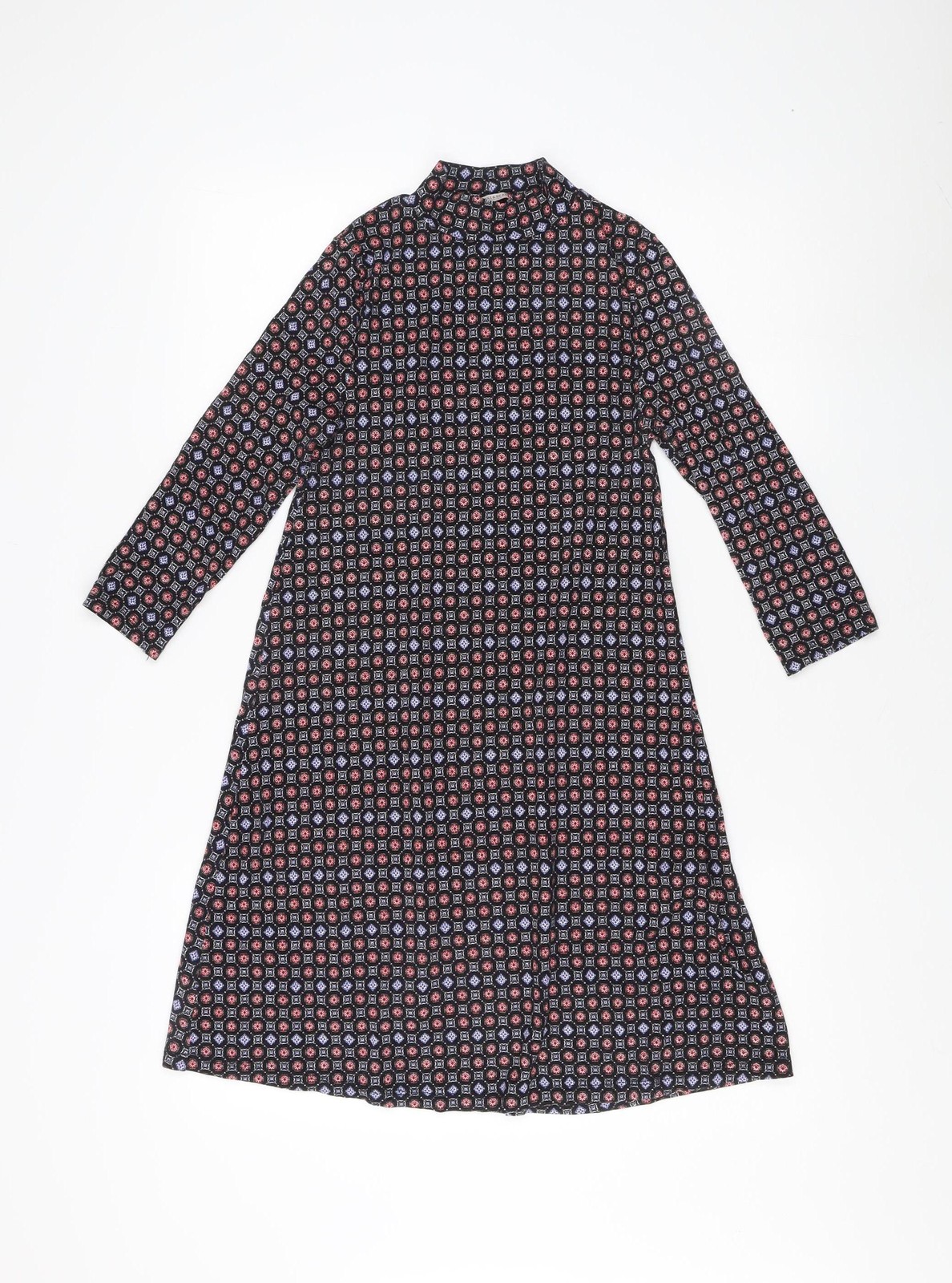 Pull & Bear Women's Multicoloured Geometric Dress… - image 1