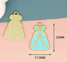 Lot Cartoon Princess Dress Charm Pendant DIY Bracelet Earring Jewelry Making