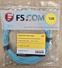 Lot Of 8 New FS 10M Fiber Optic Patch Cable 50/125 OM3 LC/UPC-LC/UPC Duplex