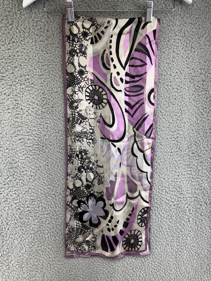 AK Anne Klein Multicolored Long Rectangle Scarf POG - Image 4 of 4