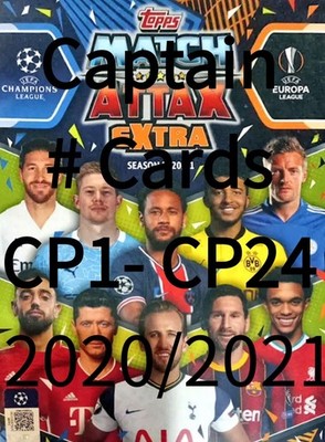 Captain Cards Match Attax 2020/2021 Extra 20/21 Topps # CP1 - CP24