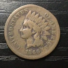1866 Indian Head Cent, AG/G. Scarce, Low Bid! E45