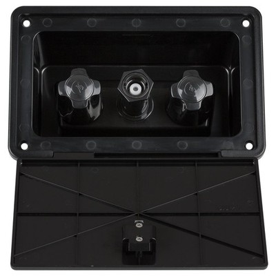 DF-SA185-BK RV Exterior Spray Box with Hot/Cold Quick Connect Faucet (Black)