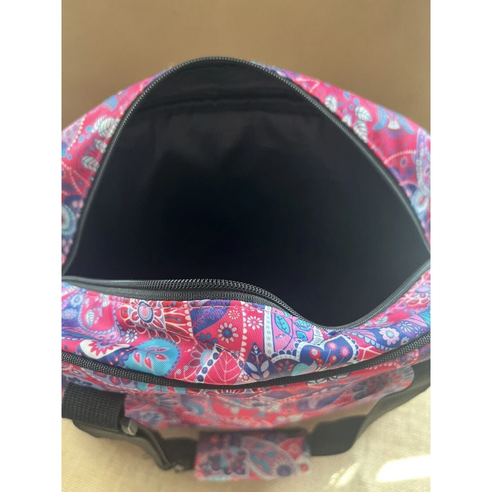 Pickleball Bag-Boulder Bee Brand- Women's Pink Purple Paisley Nylon Tote Bag
