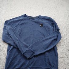 Under Armour Sweatshirt Mens Medium Blue Sweatshirt Pullover Logo