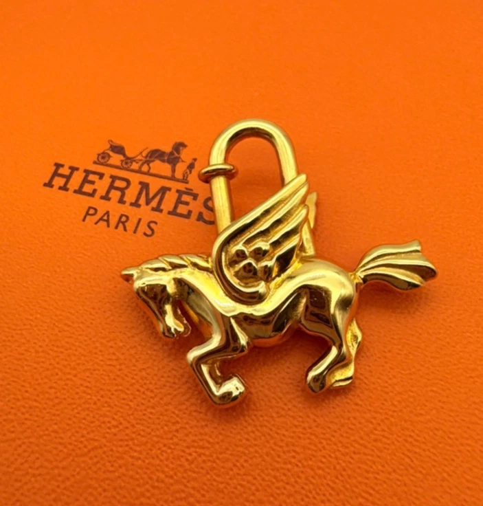 HERMÈS HERMES Cadena Lucchetto Pegaso Oro Lucchetto Borsa Ciondolo Pendente