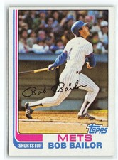 Bob Bailor 1982 Mets Baseball Card #79