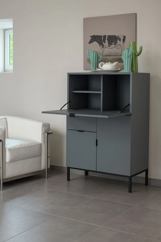 Sekretär Schreibsekretär Klappsekretär Schreibtisch home office Restposten - Bild 2 von 4